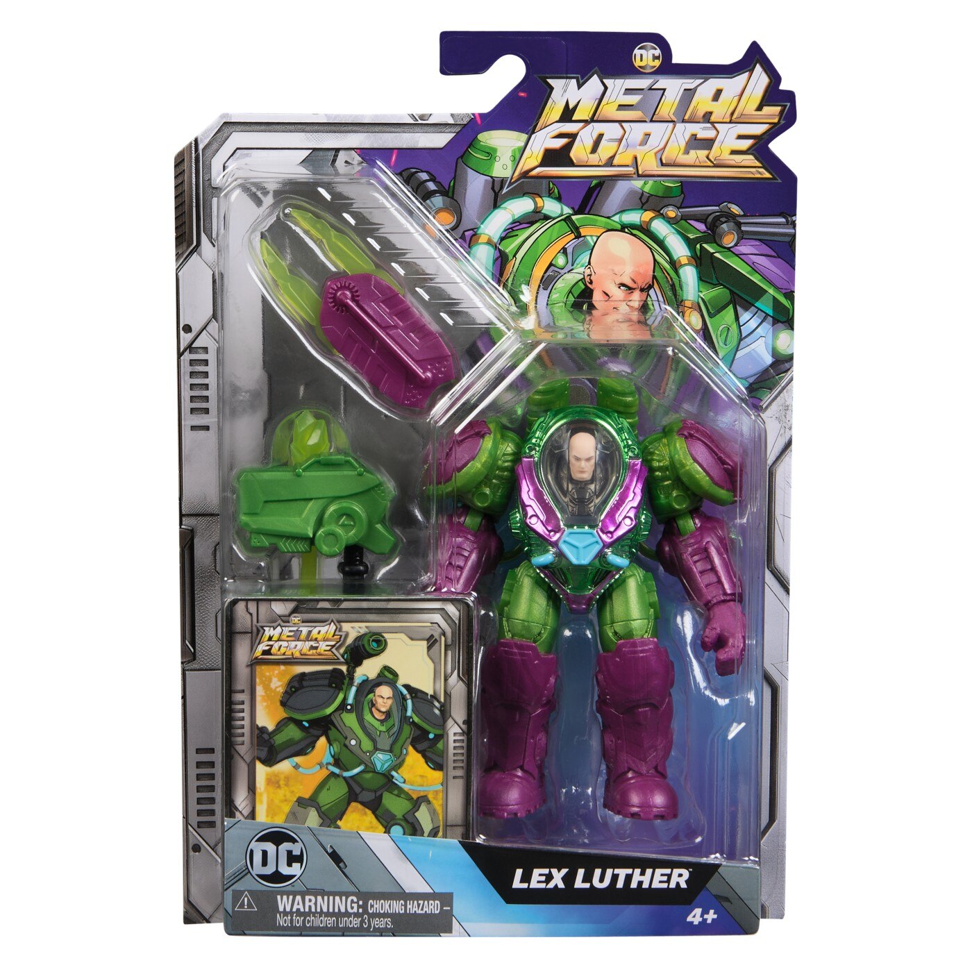 Figurina Batman Dc - Eroii Metal Force, Lex Luther, 10 cm