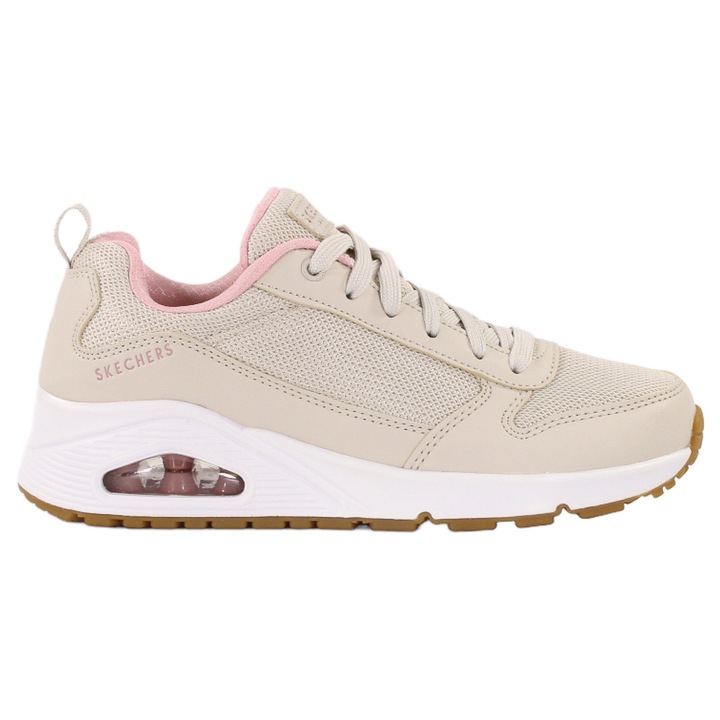 Pantofi dama, Skechers, Textil, Crem, Bej