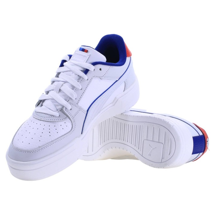 Puma férfi sportcipő, BMW MMS CA Pro 308032 02, természetes bőr, fehér/szürke