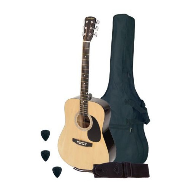 Set chitara acustica 3/4 Nashville GSD6034NT natur marime 3/4