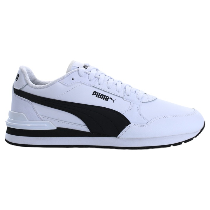 Pantofi sport barbati Puma ST Runner v4 L, piele naturala si material textil, inchidere cu sireturi, 48.5 EU