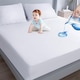 Husa protectie saltea 100% Impermeabila NufJoy®, BUMBAC tip frotir, 160x200x25 cm dimensiune, Premium, lavabila la masina, cearceaf de pat cu elastic periametral, Alb