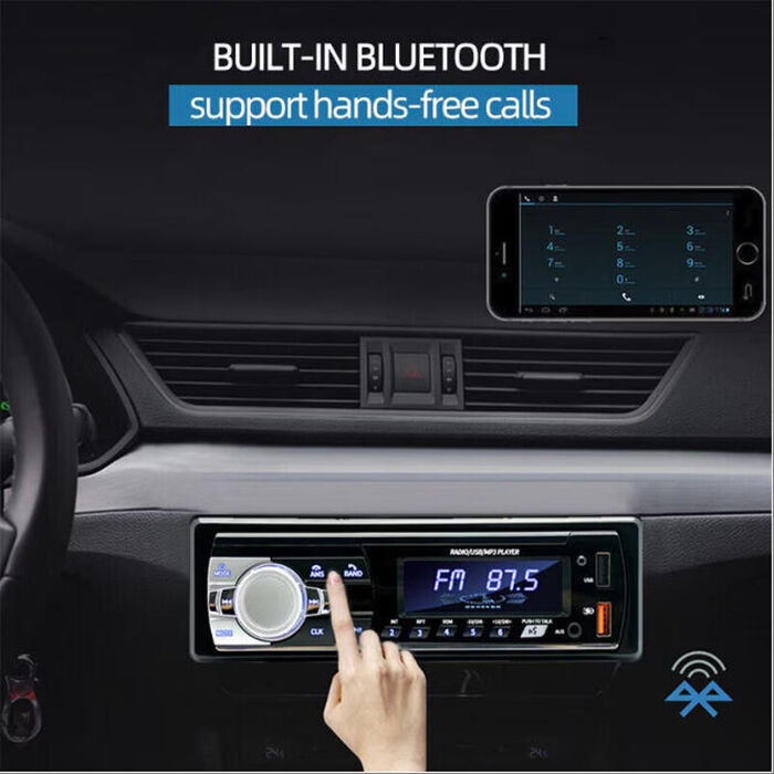 MP3 player auto, OTTOOPPXIN®, Bluetooth, radio AM/FM, 4x60W, negru, 1 ...
