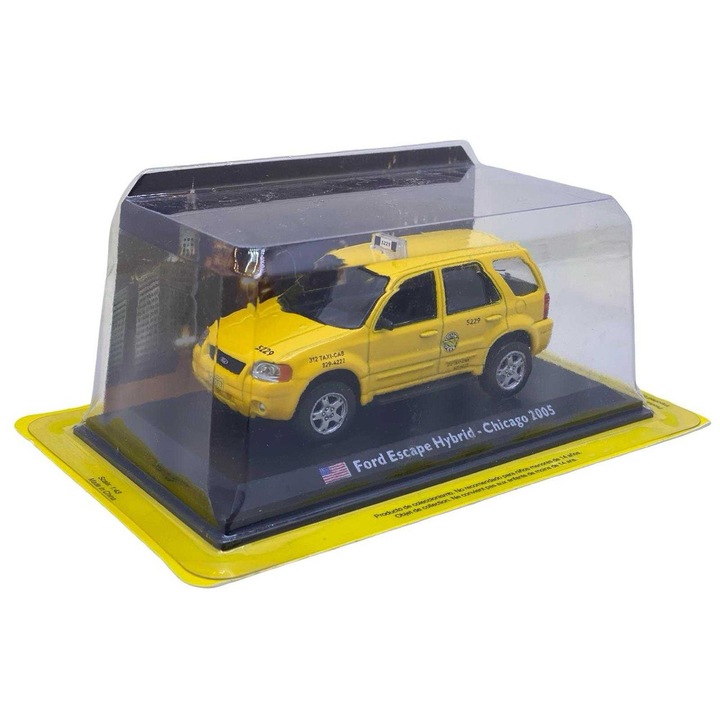 Ford Escape Hybrid modell - Taxi Chicago 2005 sárga