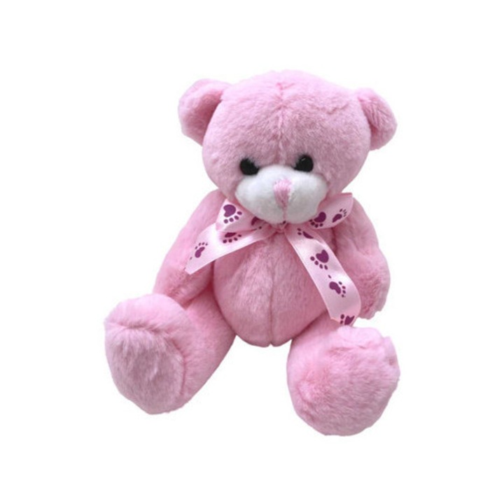 Ursulet pentru lumanare botez roz 15 cm