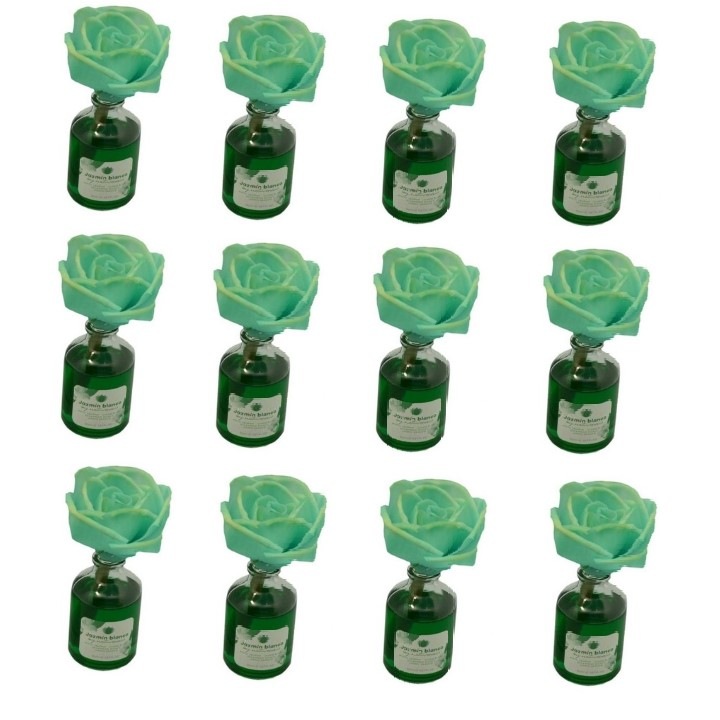 Mikado légfrissítő készlet, 12 db Magic Flower légfrissítő 50ml, Jasmine Bianco aroma