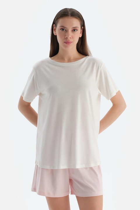 Dagi, Tricou lejer din amestec de modal, Alb murdar