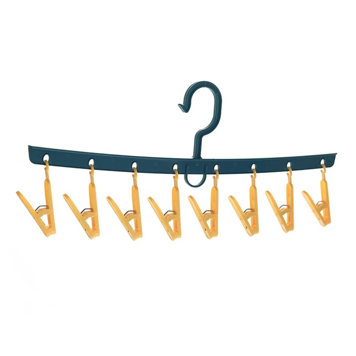 Uscator rufe pliabil multifunctional, galben/verde, reglabil