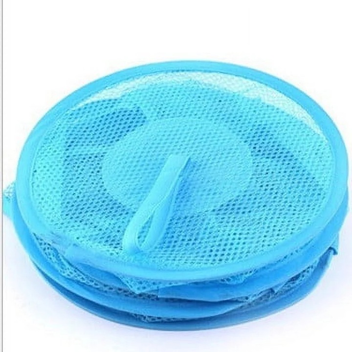 Uscator pliabil suspendat YANYXR, 3 compartimente, albastru, 28x28x75cm