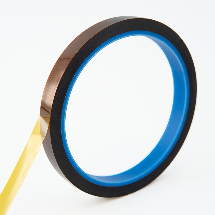 Banda adeziva rezistenta la temperaturi inalte, eleBite®, poliamida (PI), pana la 400°C, izolatie ridicata, rezistenta la acizi si alcalii, anti-frecare si anti-ruptura, ideala pentru protectia circuitelor PCB si aplicatii electronice, 10mm x 35m