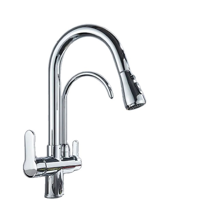 Fürdőszobai csaptelep, süllyeszthető kialakítás, vízszűrő, króm, 2/3 üzemmód