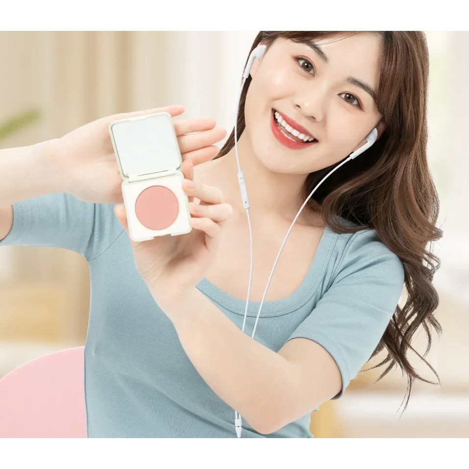 Casti In-Ear cu Microfon si Control Integrat, Conector Type-C, Alb, Negru, 1.3m – Sunet Hi-Fi, Compatibile Android & Huawei