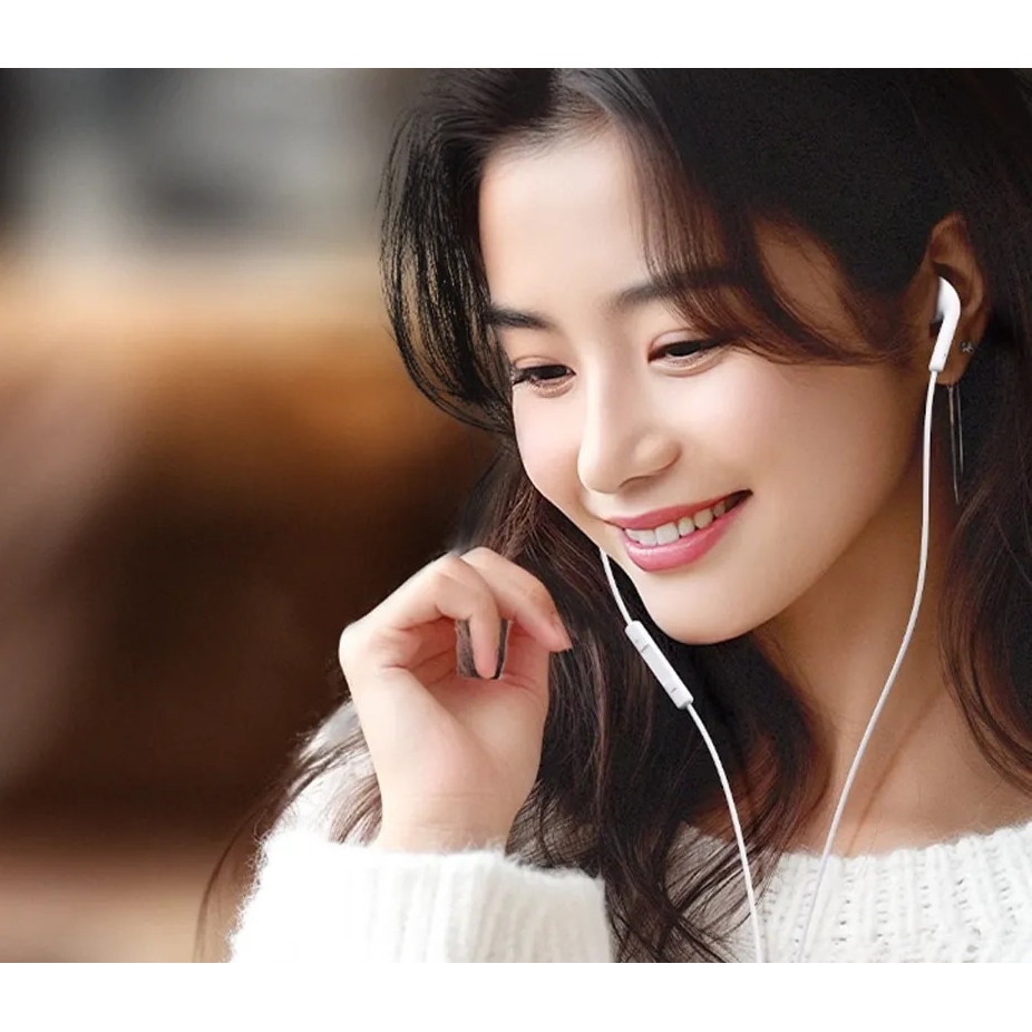 Casti In-Ear cu Microfon si Control Integrat, Conector Type-C, Alb, Negru, 1.3m – Sunet Hi-Fi, Compatibile Android & Huawei