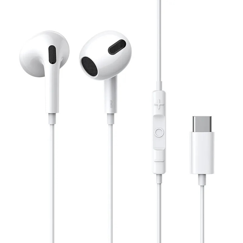 Casti In-Ear cu Microfon si Control Integrat, Conector Type-C, 1.3m – Sunet Hi-Fi, Compatibile Android & Huawei - Negru