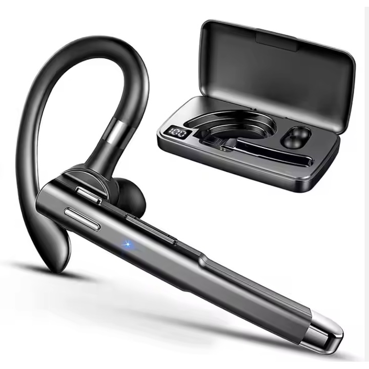 Bluetooth kihangosító üzleti headset, EM-YYK520 HD mikrofonnal, zajcsökkentéssel, LED-del, ergonomikus fültámasz