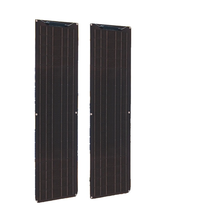 Panou solar flexibil, 100W, eficienta ridicata, design waterproof, 1025x250x3mm, set complet negru