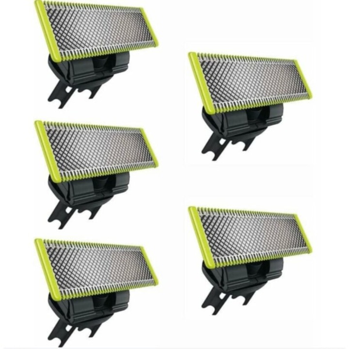 5 darabos pótpenge készlet Philips OneBlade készülékhez, minden OneBlade nyéllel kompatibilis, férfiaknak