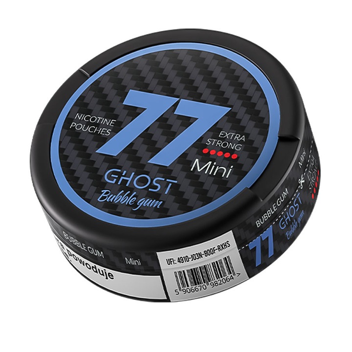 Pouch Nicotina Snus 77 Ghost Bubble Gum Mini 40mg/g (20mg/pouch)