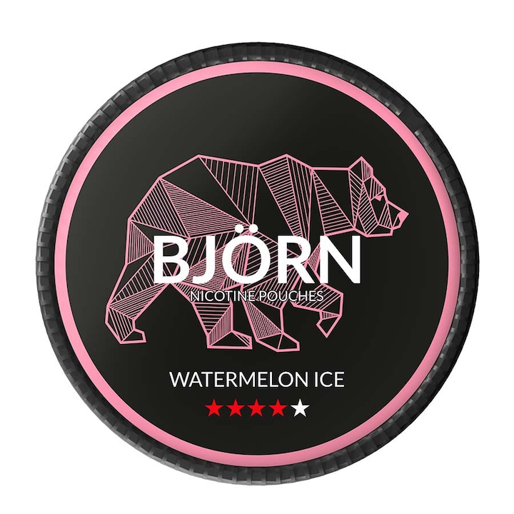 Pouch Nicotina Snus Bjorn Watermelon Ice 30mg/g (19.5mg/pouch)
