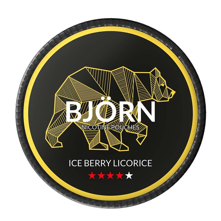 Pouch Nicotina Snus Bjorn Ice Berry Licorice 30mg/g (19.5mg/pouch)