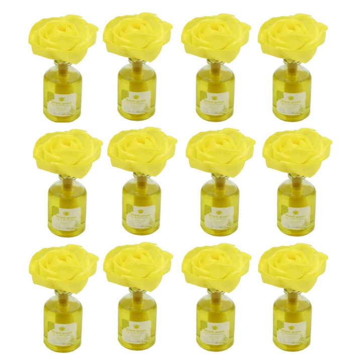 Mikado légfrissítő készlet, 12 db varázsvirágos légfrissítő 50 ml, Royal Green aroma