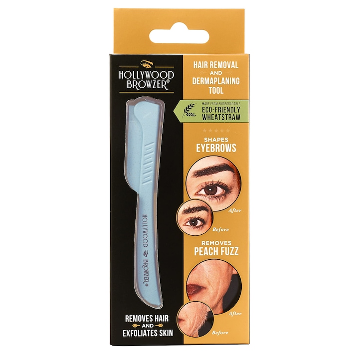 епилатор Hollywood Browzer, дермапланинг, ексфолиация, аквамарин
