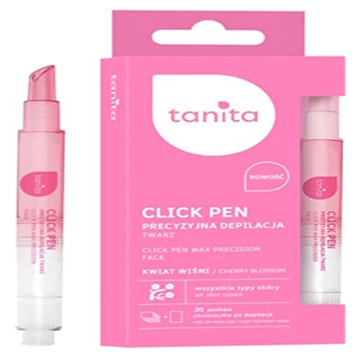 Tanita, epilátor, szemöldök- és bajuszgyantázási készlet, gyantastift + 20 csík + 1 tisztítókendő