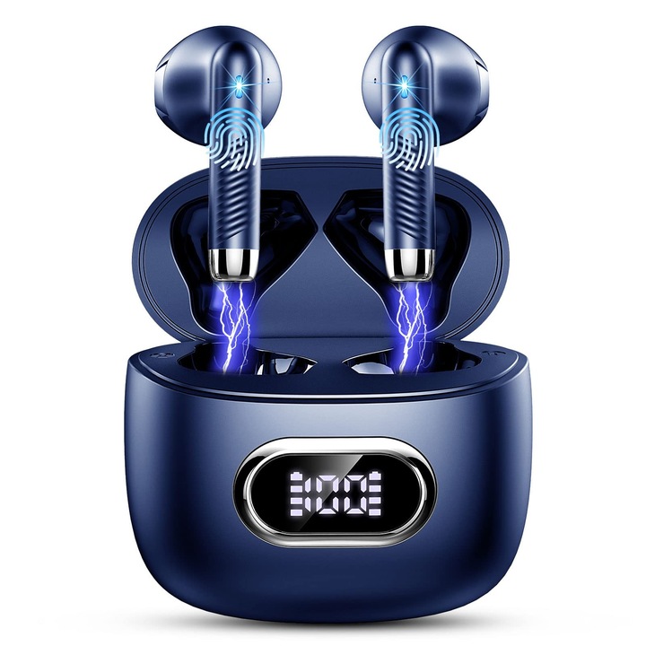 Drsaec Bluetooth 5.3 vezeték nélküli fülhallgató, zajszűrés, LED kijelző, többszínű
