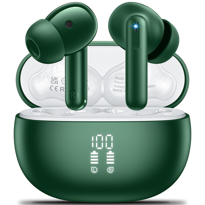 Aoslen vezeték nélküli fülhallgató fülbe helyezhető, Bluetooth 5.3, sztereó hangzás, többszínű, sporthoz/irodai használatra alkalmas