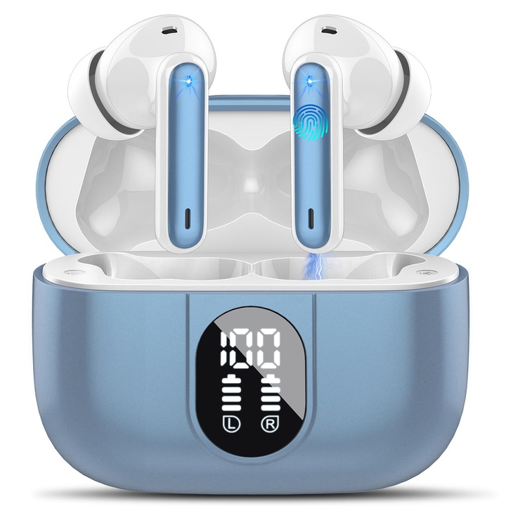 Csasan vezeték nélküli fülhallgató, Bluetooth 5.3, 4 mikrofon, IP7 vízálló, többszínű