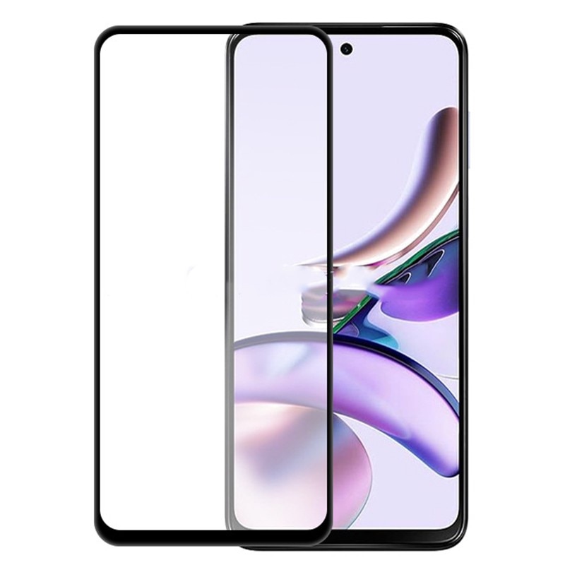Folie Sticla Securizata pentru Motorola G13, Flippy, Compatibila cu Motorola Moto g13, Full Glue, Margini Negre, Transparent