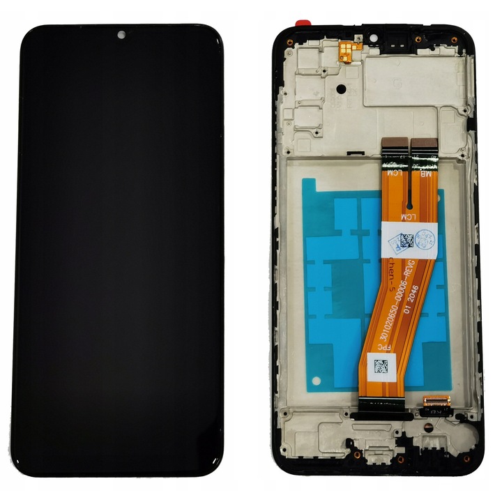 LCD дисплей с рамка, 6.5 инча, 720x1600px, черен, 159.92 мм, за Samsung Galaxy A03S A037