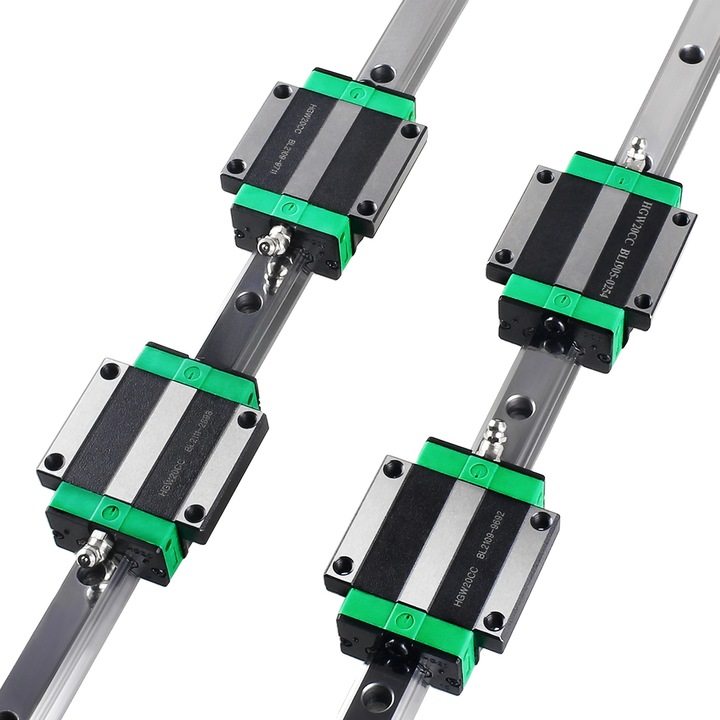 Sistem de sine liniare HGR20, 20mm latime, 17.5mm inaltime, 300mm, set 2 sine + 4 blocuri de alunecare