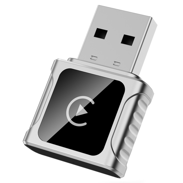 Безжичен CarPlay адаптер idealSTORE Plug and Play, Съвместим с Android и IOS Auto, USB адаптер, Автоматична връзка с Android Auto и Carplay, Огледално изображение на телефона в навигацията, Гласов асистент Siri