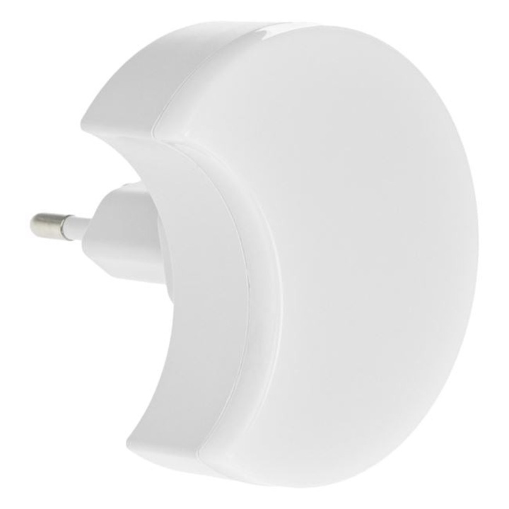 Hold alakú éjjeli lámpa mozgásérzékelővel, Antbro, 0.5W, meleg fehér, kompakt méret