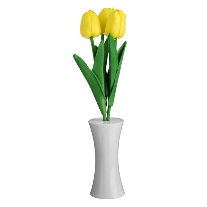 Antbro sárga LED tulipán csokor éjjeli lámpa, 31 cm, meleg fényű