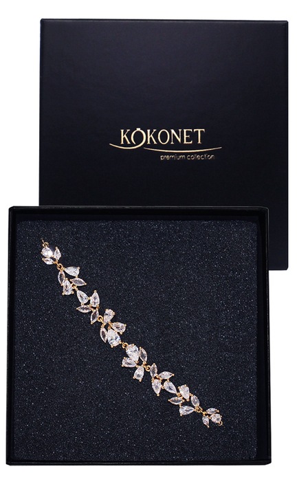 Bratara aur zirconii cristale boho bratara eleganta nunta cadou