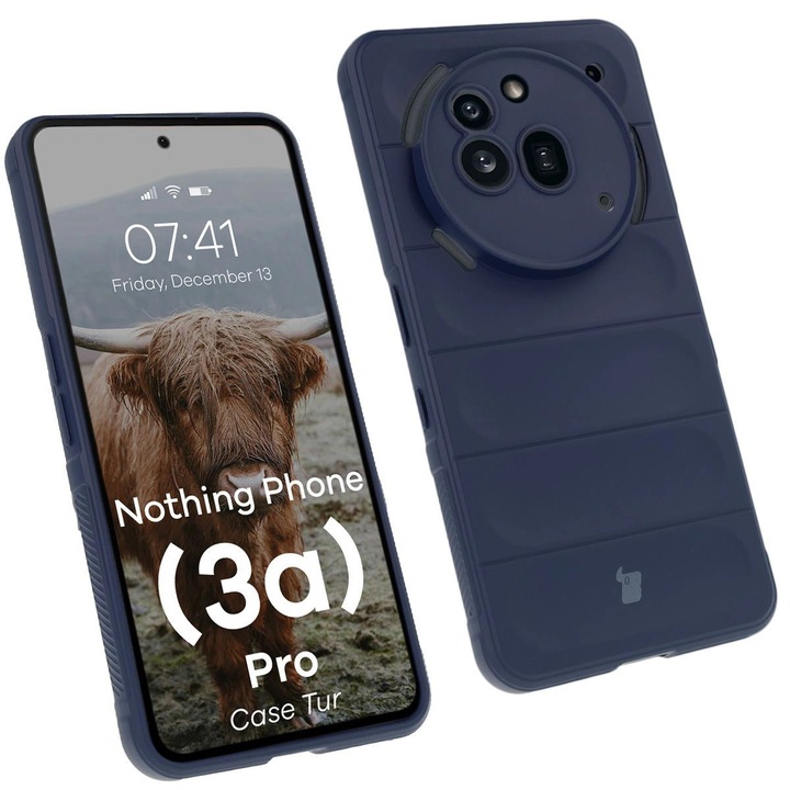 Калъф, Bizon Case Tur за Nothing Phone (3a) Pro, Тъмно Синьо