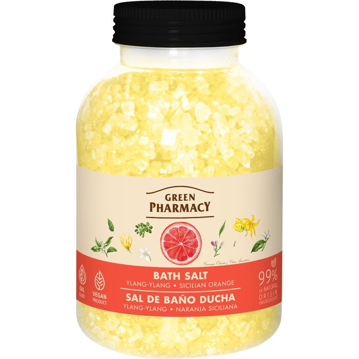 Sare de baie, Elfa Pharm, portocala, 1000g