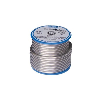 Aliaj de lipire moale 3mm 200gr cu-rotin 3 s-sn97cu3, Felder Aliaj de lipire moale 3mm 200gr cu-rotin 3 s-sn97cu3, Felder