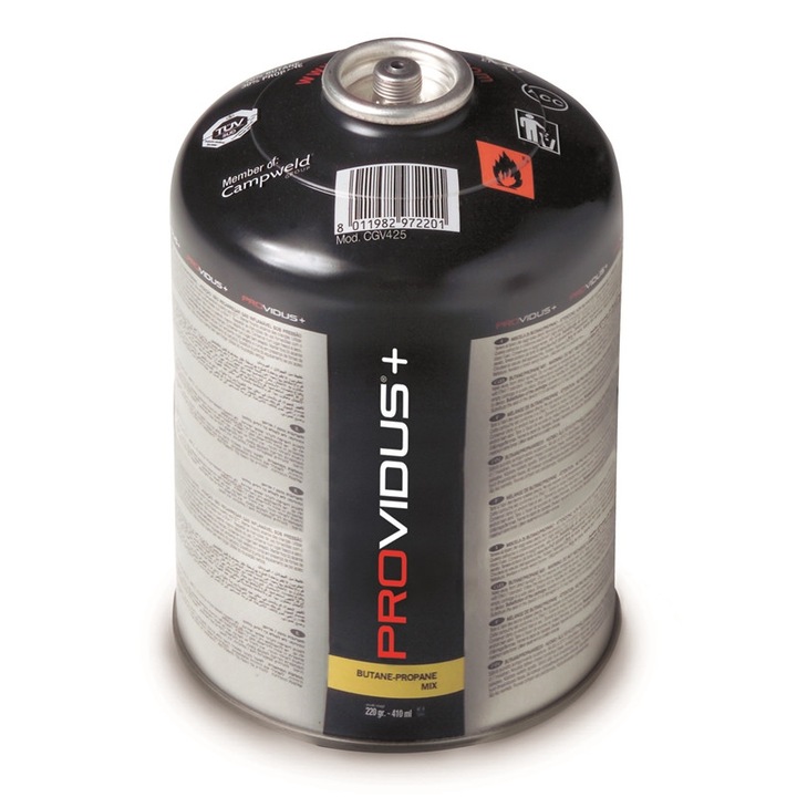 Butelie gaz PROVIDUS CGV425 cu filet de 7/16" si valva 425g