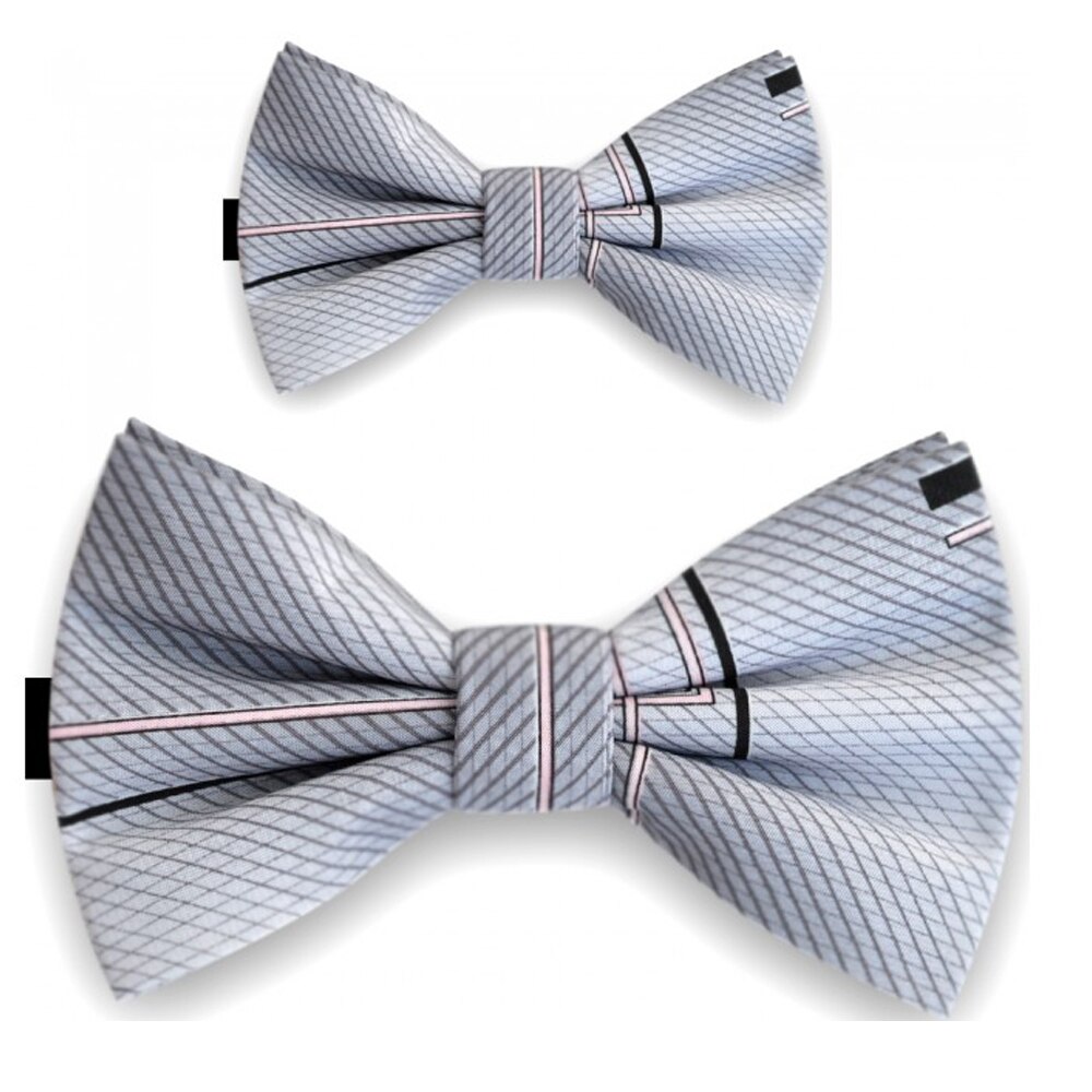 Papioane tata fiu gri,model Windowpane check oblic