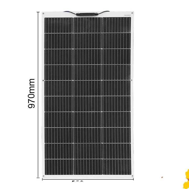 Panou solar flexibil, 100W, dimensiuni 970x550mm, eficienta 21%