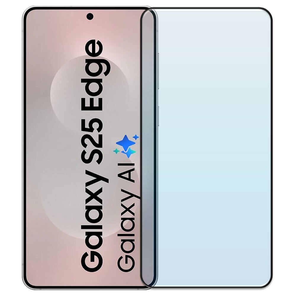 Folie din sticla securizata pentru Samsung Galaxy S25 Edge, HAMSTERBOX Glass Shield, Protectie completa ecran, Full face, Aplicare rapida, Case Friendly, Transparenta