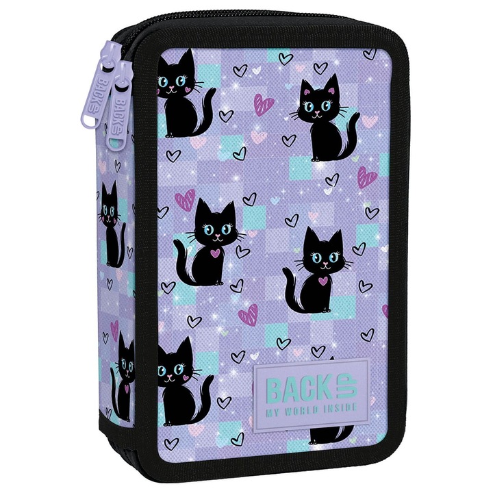 Penar echipat Derform BackUP cu 2 compartimente - Motiv Magic cats, PB7DW16