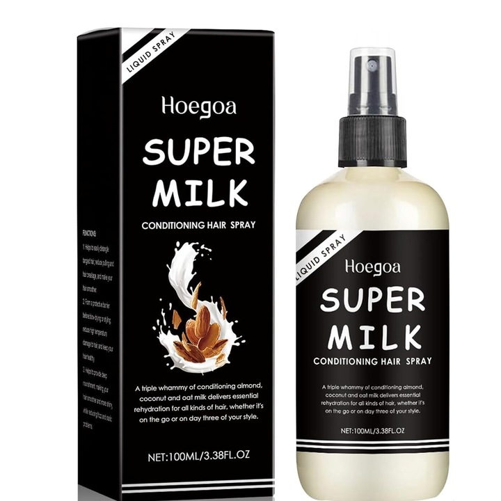 Ser pentru par Hoegoa, Milk Hair Primer, tratament netezitor, uleiuri naturale, 100ml