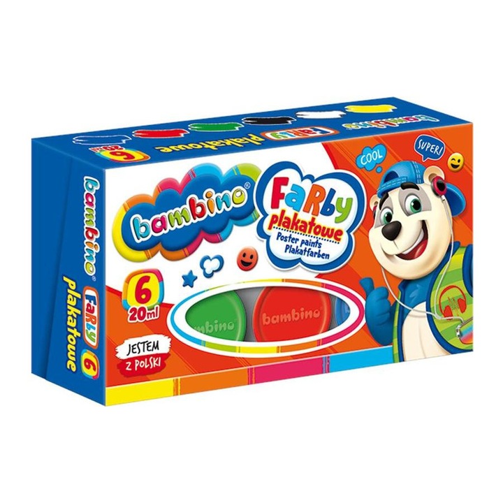 Bambino 6 színű plakát festék készlet
