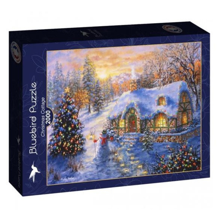 Пъзел Bluebird от 2000 части - Коледна вила (90516)