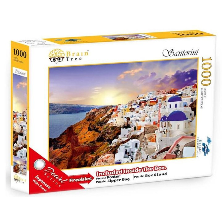 Пъзел Brain Tree от 1000 части - Санторини (2102168)
