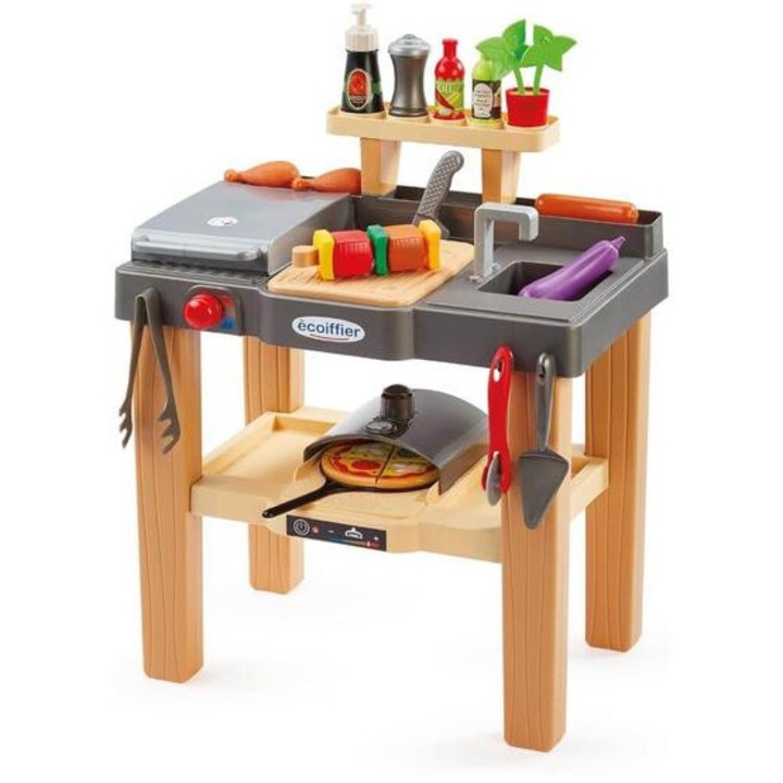 Écoiffier Kültéri játékkonyha - Pizzasütővel és grillel (4650)